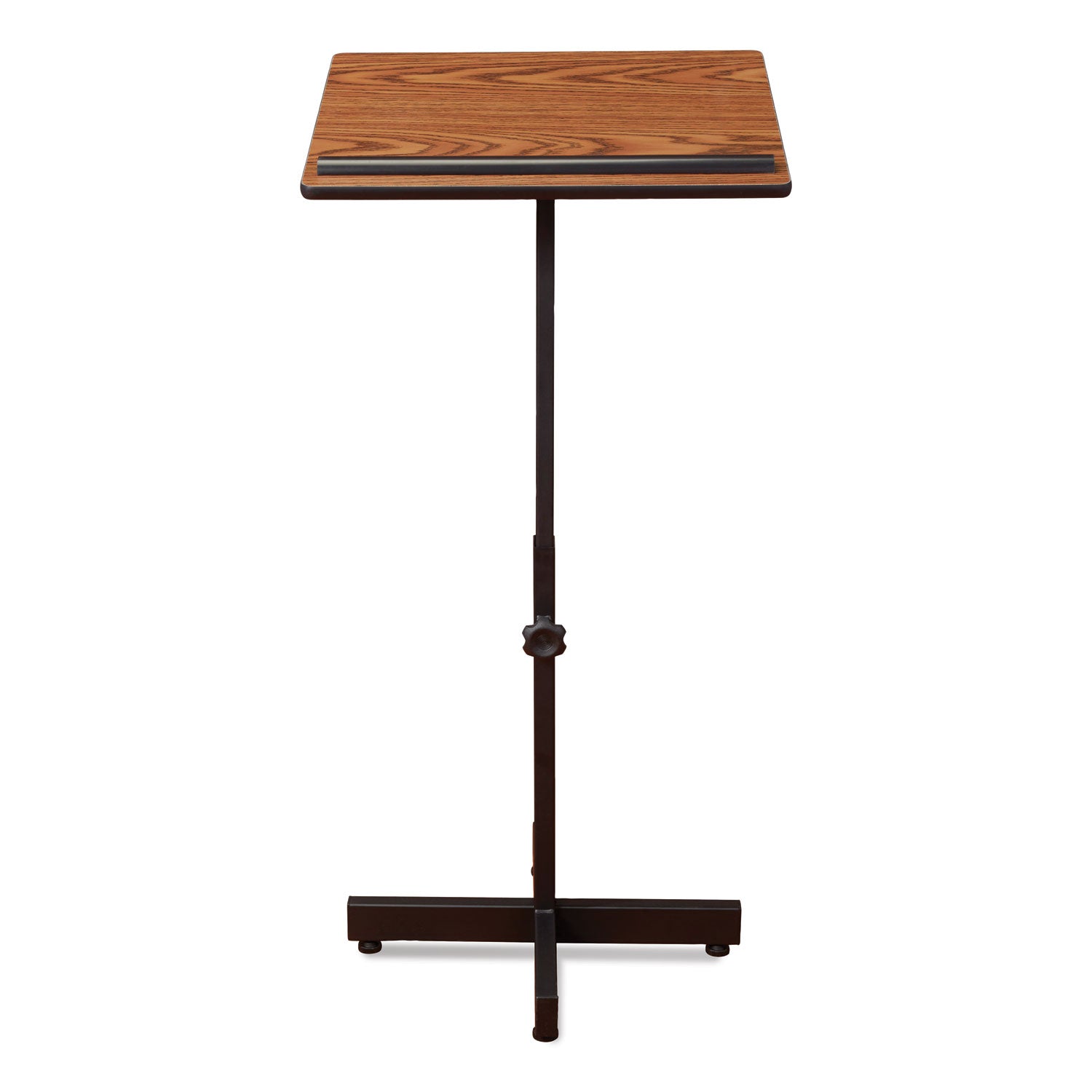 Portable Presentation Lectern Stand, 20 x 18.25 x 44, Medium Oak, Ships in 1-3 Business Days
