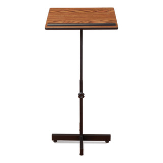 Portable Presentation Lectern Stand, 20 x 18.25 x 44, Medium Oak, Ships in 1-3 Business Days