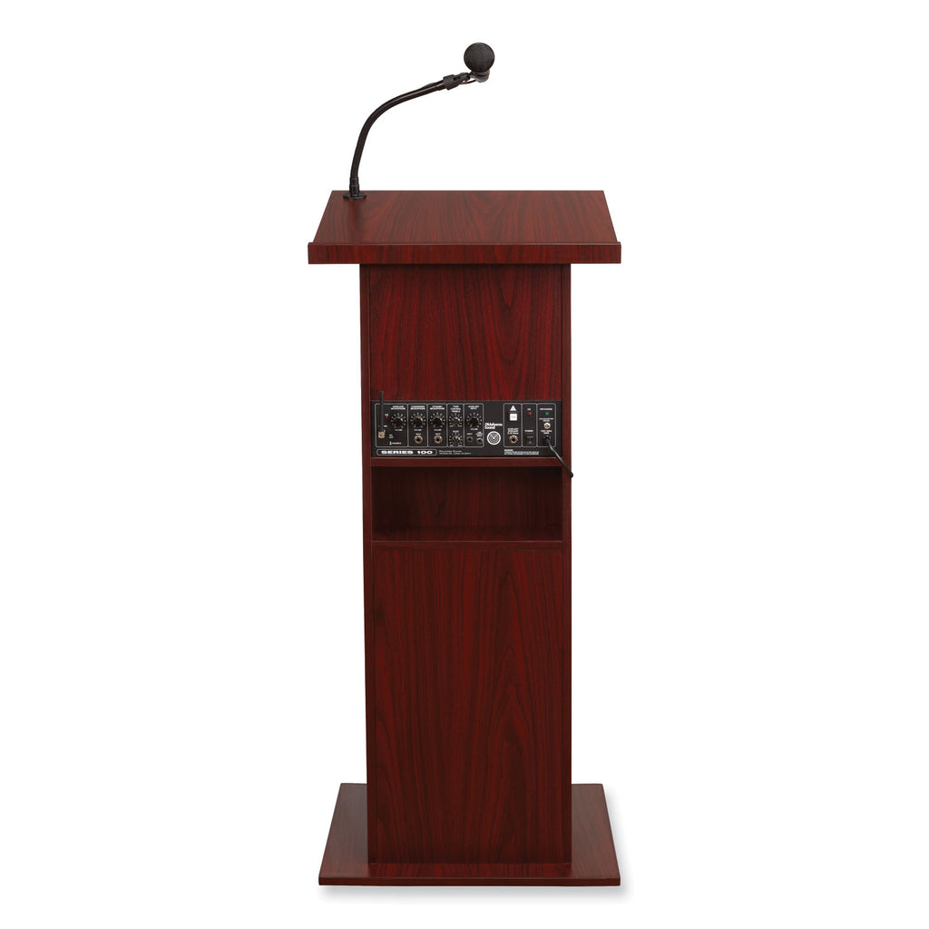 Power Plus Lectern, 22 x 17 x 46, Mahogany, Ships in 1-3 Business Days