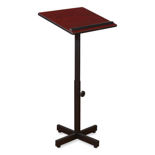 Portable Presentation Lectern Stand, 20 x 18.25 x 44, Mahogany, Ships in 1-3 Business Days