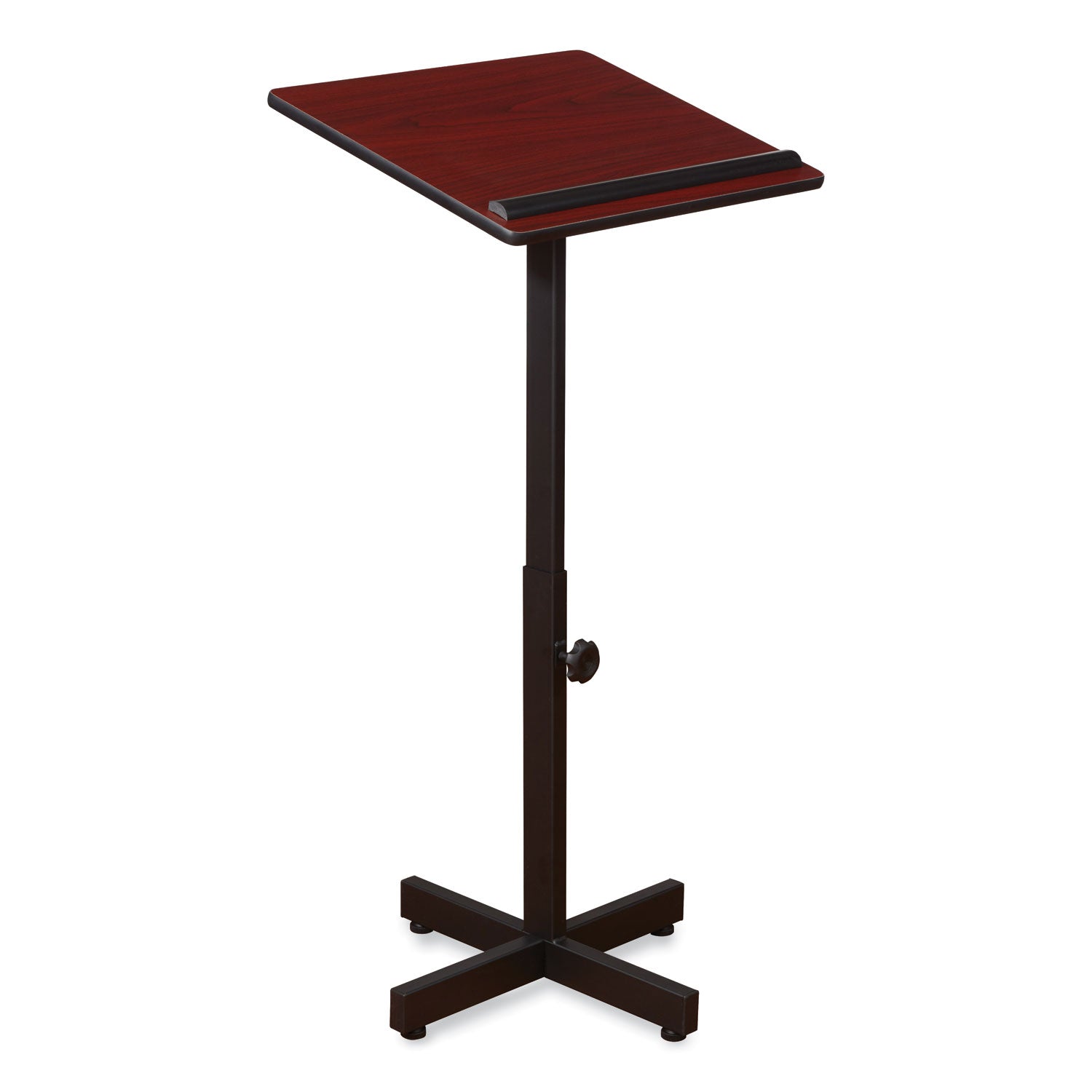Portable Presentation Lectern Stand, 20 x 18.25 x 44, Mahogany, Ships in 1-3 Business Days