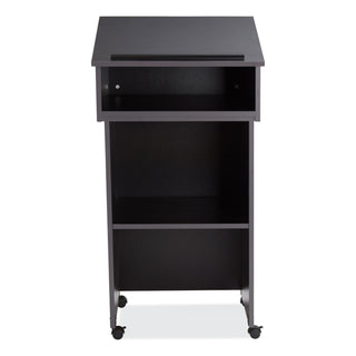 Tabletop Lectern and AV Cart/Lectern Base, 23.75 x 19.87 x 47.5, Black, Ships in 1-3 Business Days