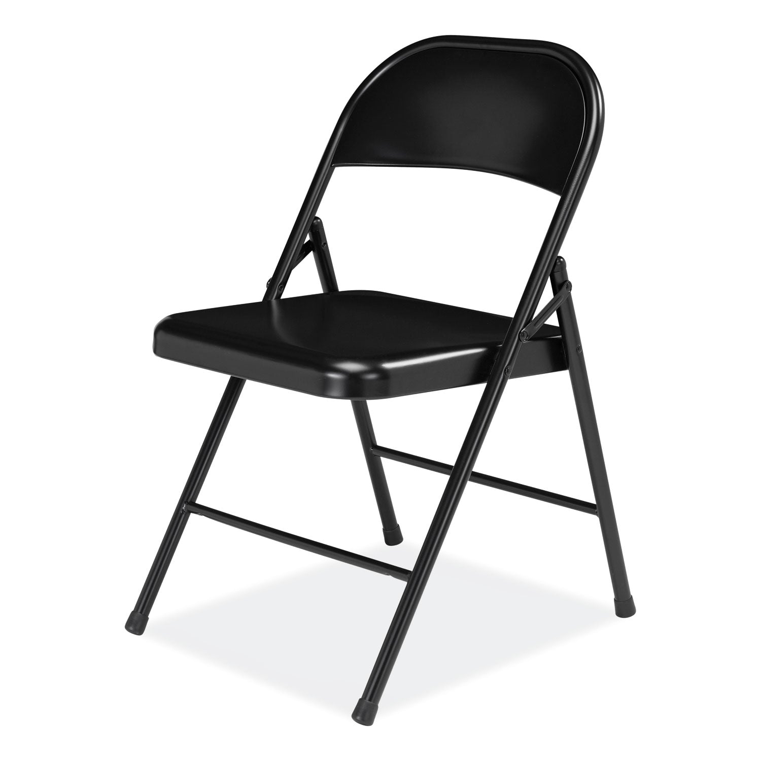900 Series All-Steel Folding Chair, Supports 250lb, 17.75" Seat Height, Black Seat/Back/Base, 4/CT,Ships in 1-3 Business Days