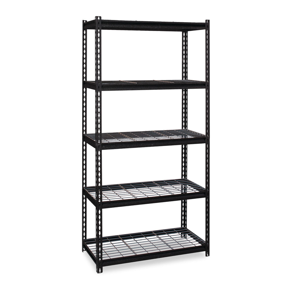 iron-horse-2300-wire-deck-shelving-five-shelf-36w-x-18d-x-72h-black-ships-in-4-6-business-days_hid22130 - 1