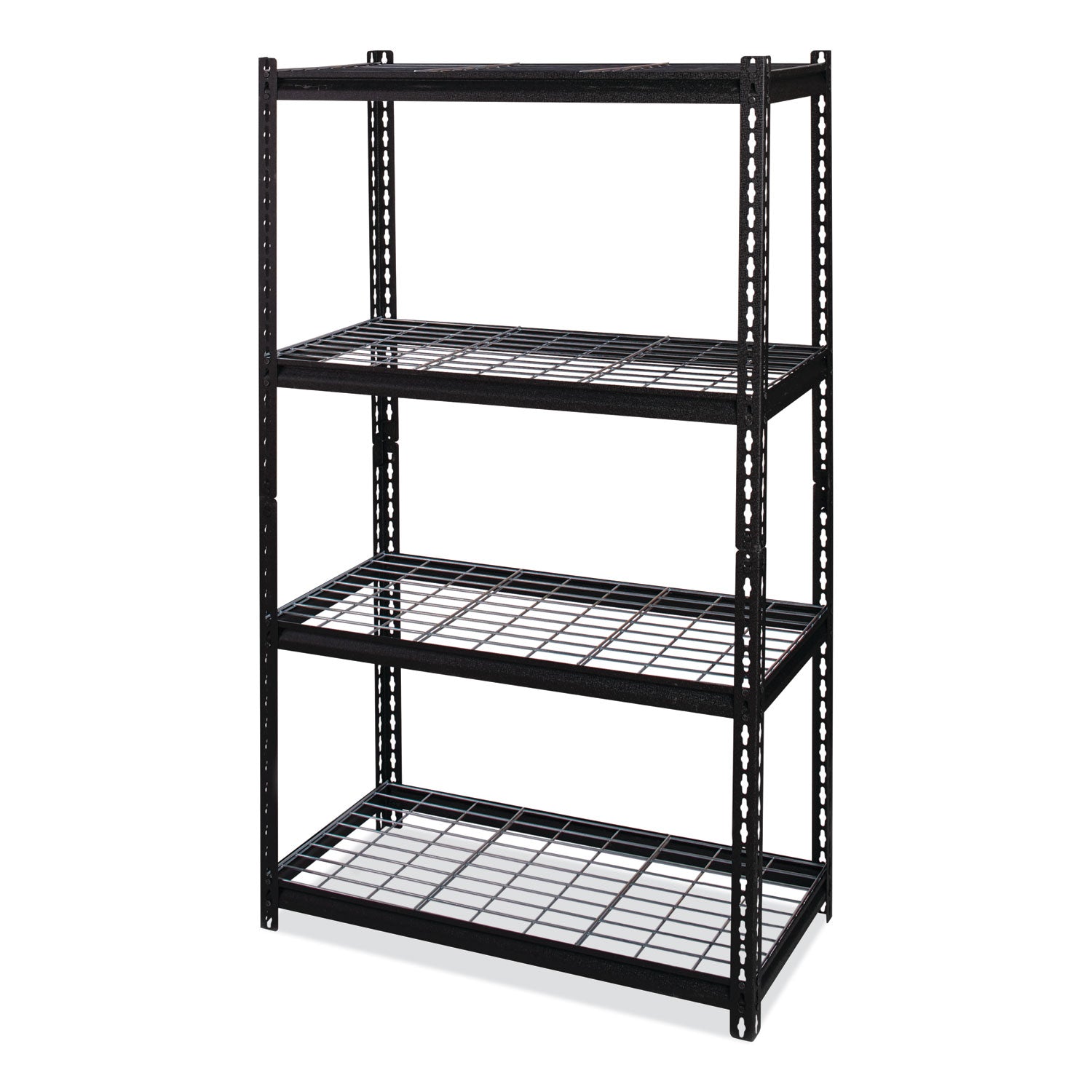 iron-horse-2300-wire-deck-shelving-four-shelf-36w-x-18d-x-60h-black-ships-in-4-6-business-days_hid22129 - 1