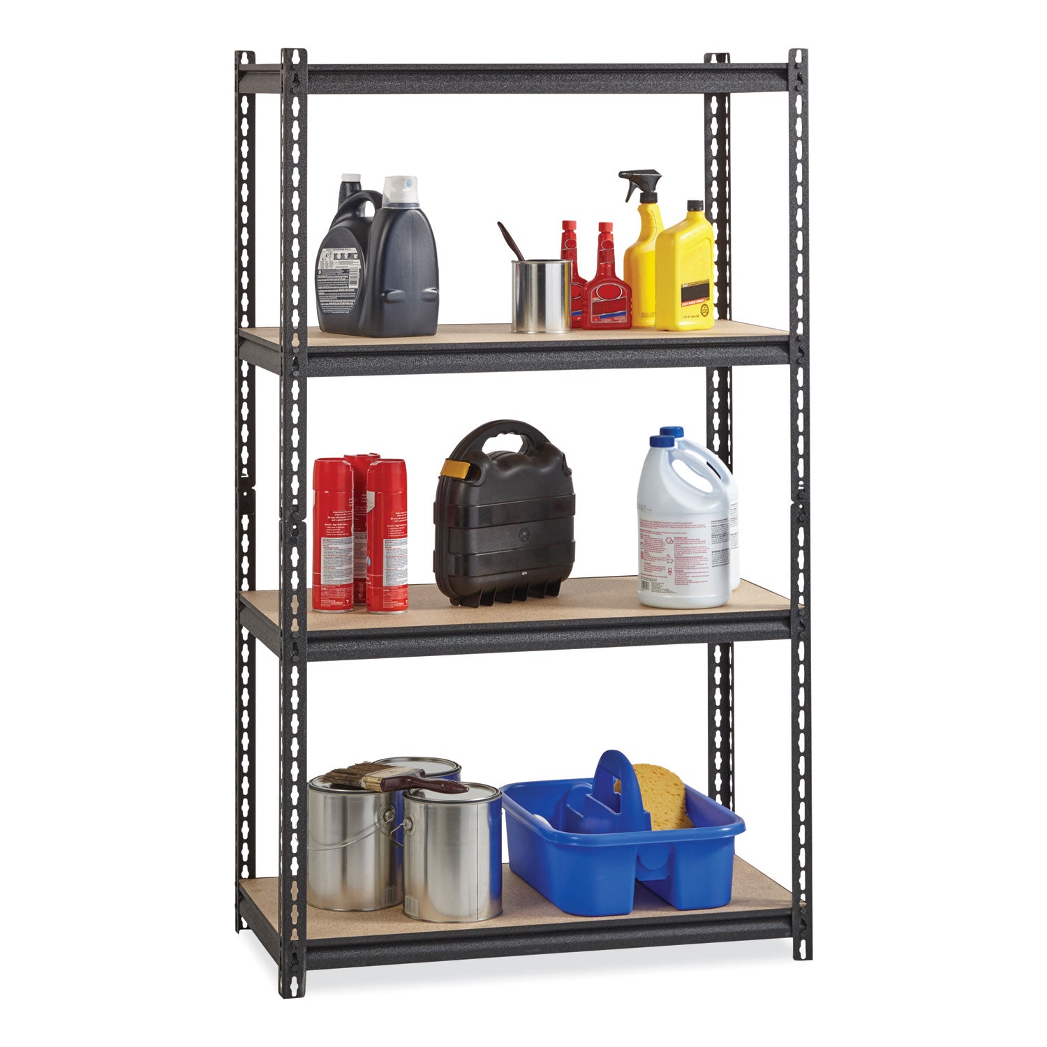 iron-horse-2300-rivet-shelving-four-shelf-36w-x-18d-x-60h-black-ships-in-4-6-business-days_hid20991 - 4