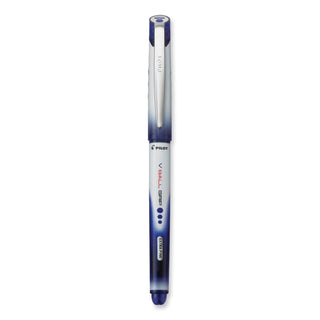 VBall Grip Liquid Ink Roller Ball Pen, Stick, Extra-Fine 0.5 mm, Blue Ink, Blue/White Barrel, Dozen