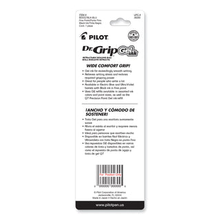 Dr. Grip Gel Pen, Retractable, Fine 0.7 mm, Black Ink, Translucent Blue Barrel