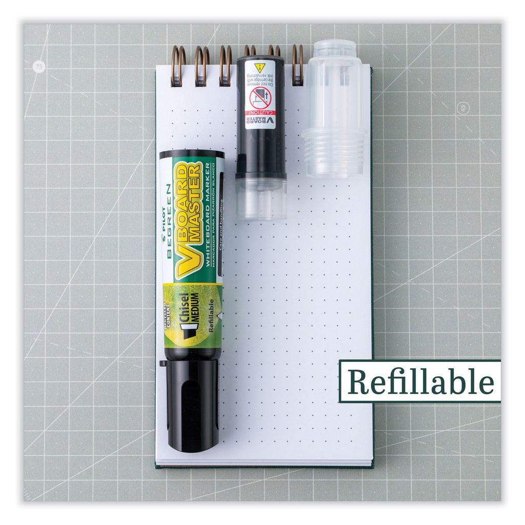 BeGreen V Board Master Dry Erase Marker, Medium Chisel Tip, Assorted Colors, 5/Pack