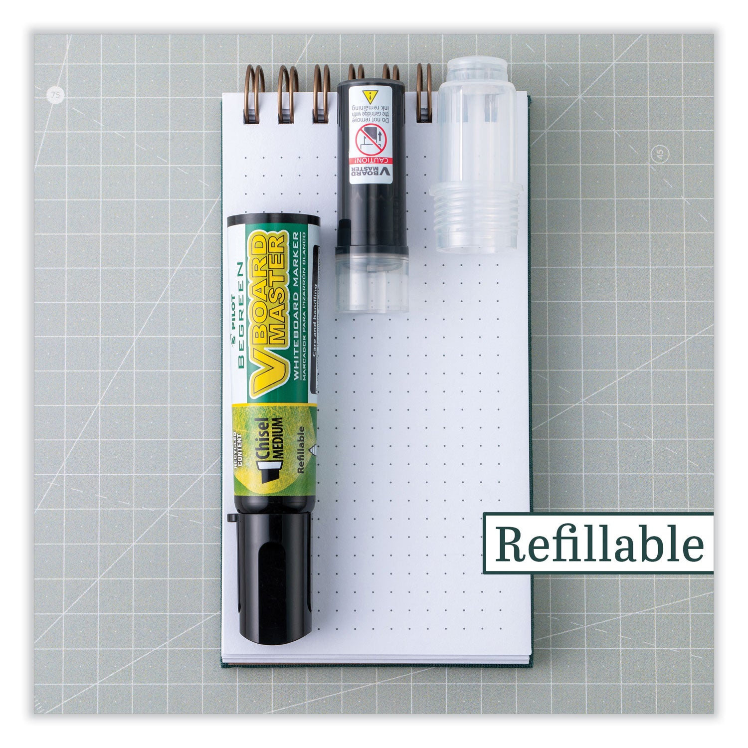 BeGreen V Board Master Dry Erase Marker, Medium Chisel Tip, Assorted Colors, 5/Pack