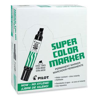 Jumbo Refillable Permanent Marker, Broad Chisel Tip, Green - 