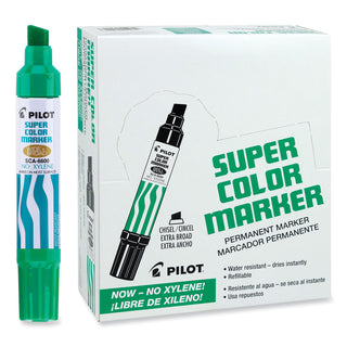 Jumbo Refillable Permanent Marker, Broad Chisel Tip, Green - 