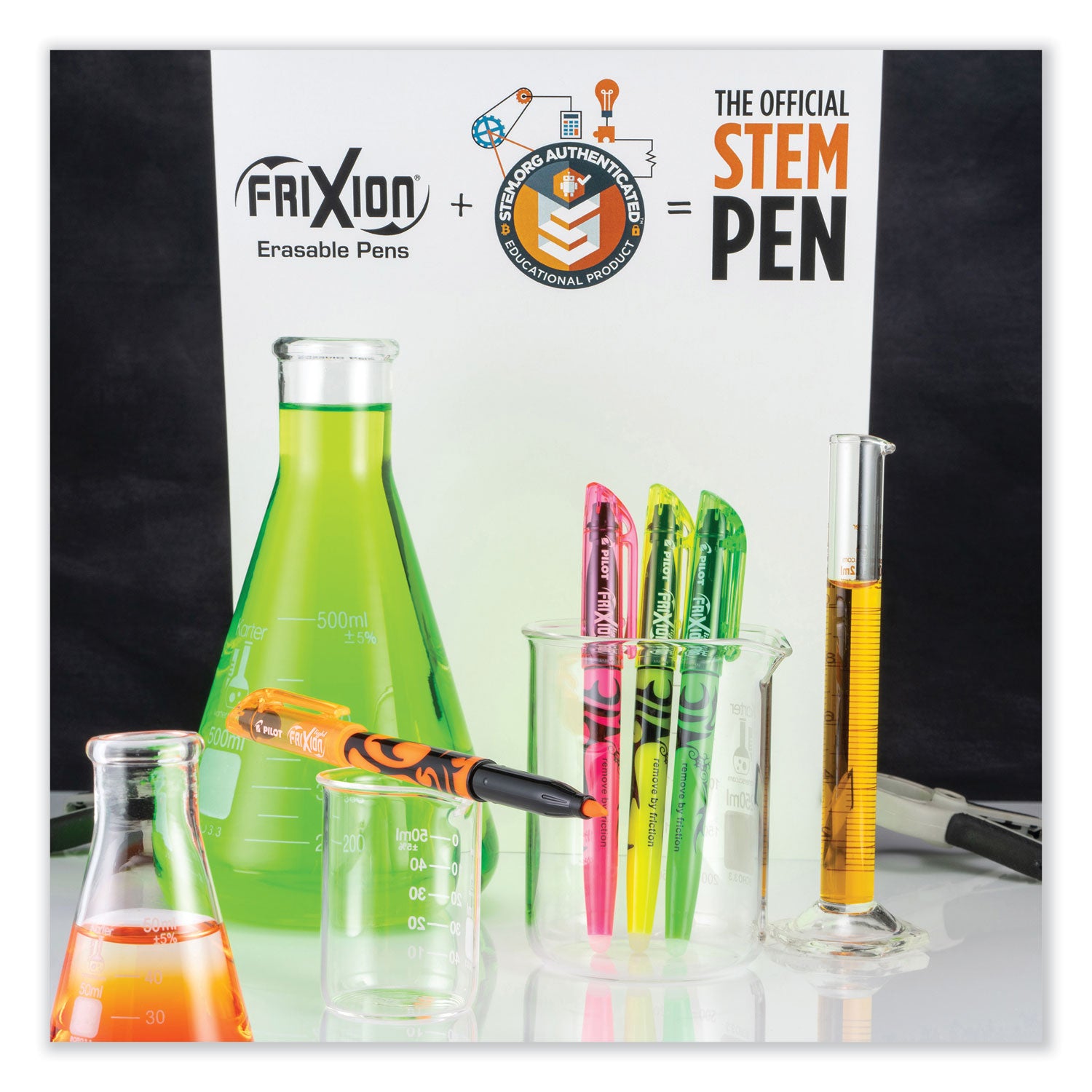 FriXion Light Erasable Highlighter, Assorted Ink Colors, Chisel Tip, Assorted Barrel Colors, 3/Pack