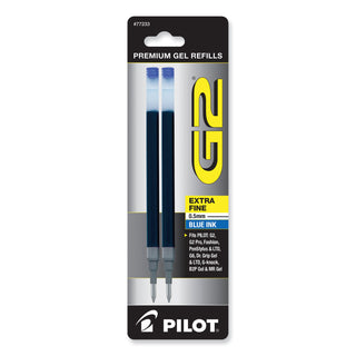 Refill for Pilot B2P, Dr Grip, G2, G6, MR Metropolitan, Precise BeGreen and Q7 Gel Pens, Extra-Fine Tip, Blue Ink, 2/Pack