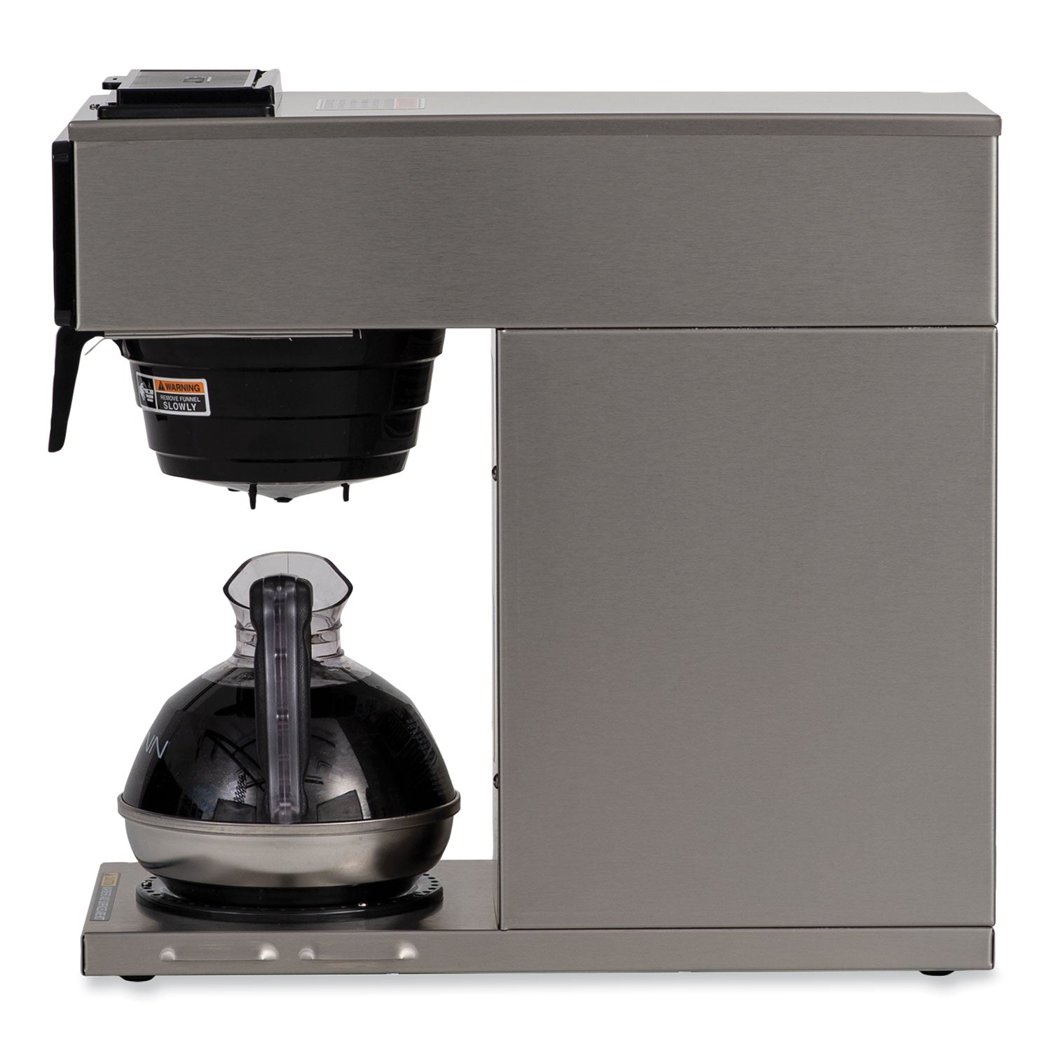 VP17-1 12-Cup Commercial Pourover Coffee Brewer, Stainless Steel/Black, Ships in 7-10 Business Days - 