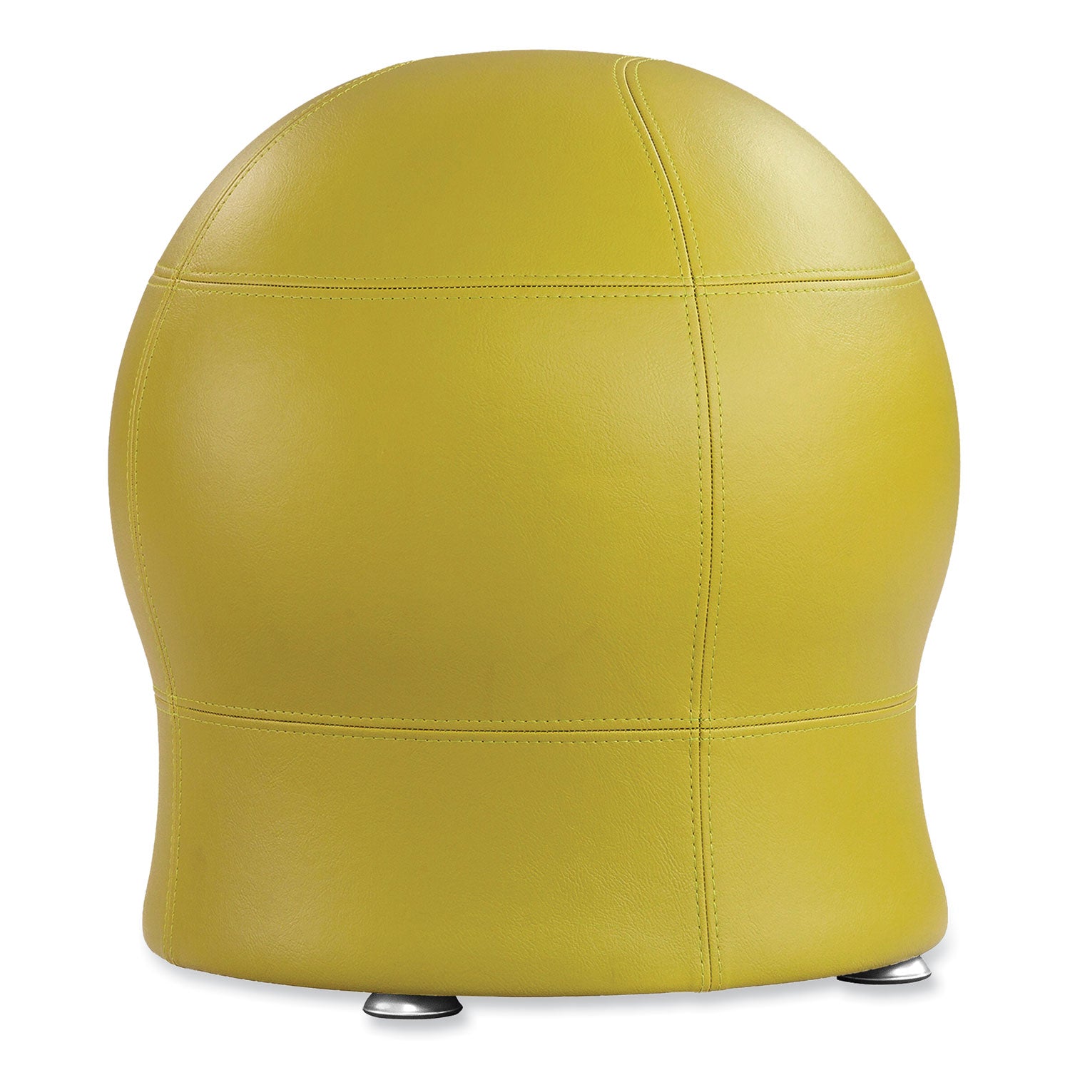 Zenergy Ball Chair, Backless, Supports Up to 250 lb, Green Vinyl Seat, Silver Base, Ships in 1-3 Business Days