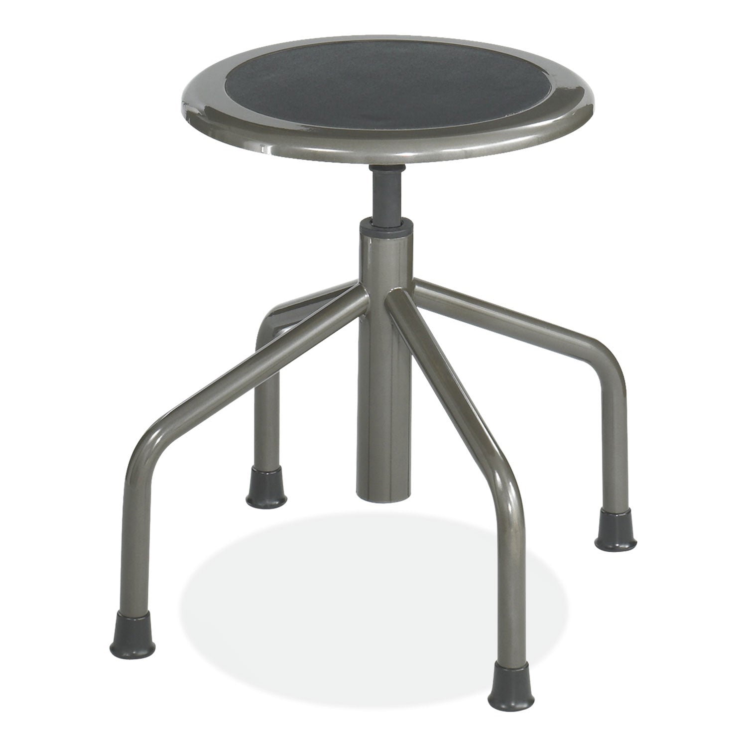 diesel-low-base-stool-backless-supports-up-to-250-lb-16-to-22-high-black-seat-pewter-base-ships-in-1-3-business-days_saf6669 - 1