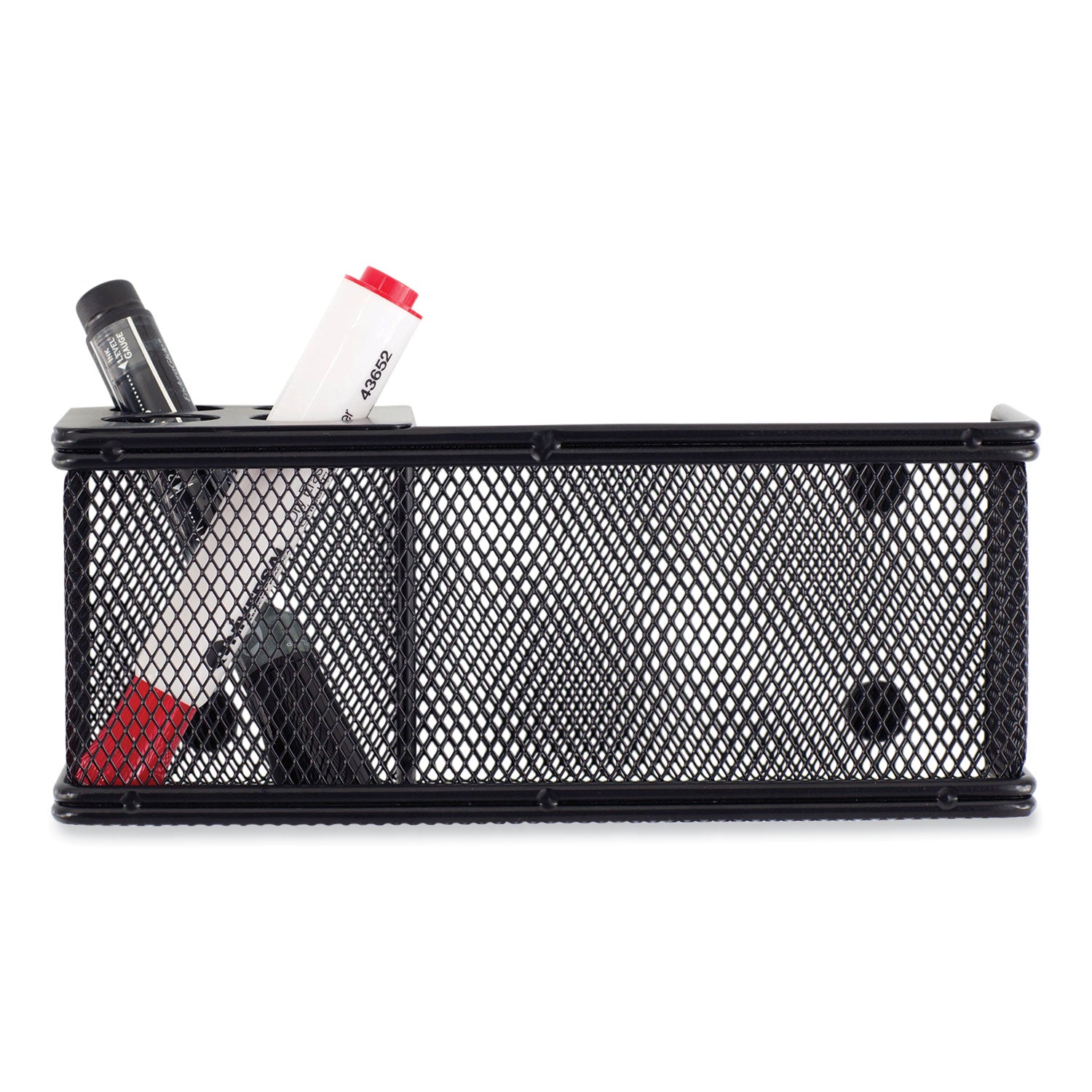 Onyx Mesh Magnetic Marker Basket - 3" Height x 8" Width x 3.3" Depth - Sturdy - Black - Steel, Mesh - 1 Each