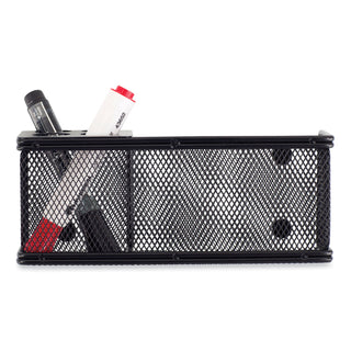 Onyx Mesh Magnetic Marker Basket - 3" Height x 8" Width x 3.3" Depth - Sturdy - Black - Steel, Mesh - 1 Each