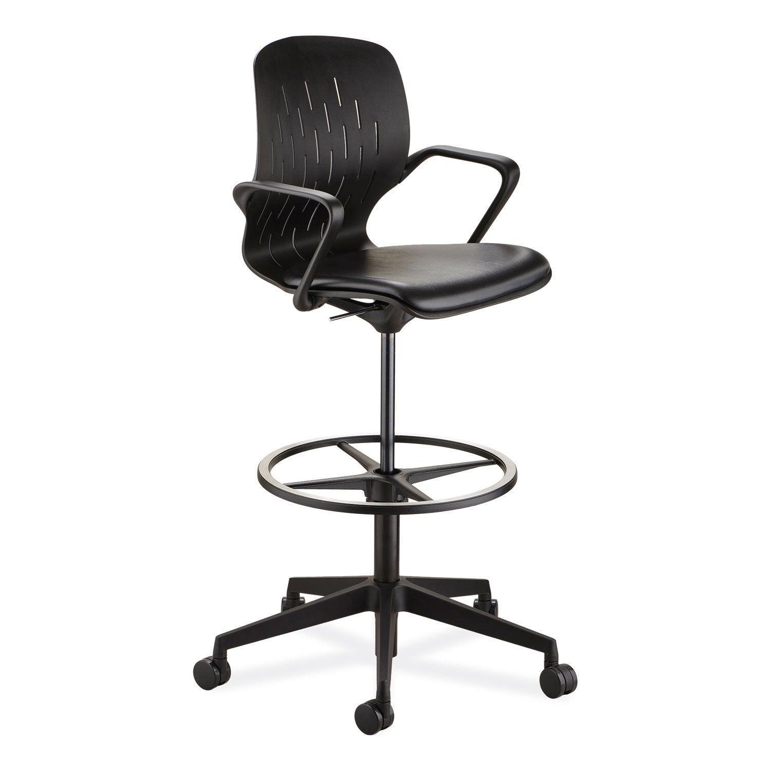 shell-extended-height-chair-supports-up-to-275-lb-22-to-32-high-black-seat-black-back-base-ships-in-1-3-business-days_saf7014bl - 1
