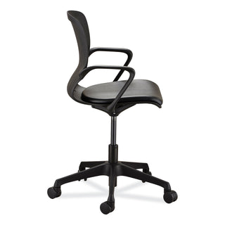 Shell Desk Chair, Supports Up to 275 lb, 17" to 20" Seat Height, Black Seat/Back, Black Base, Ships in 1-3 Business Days