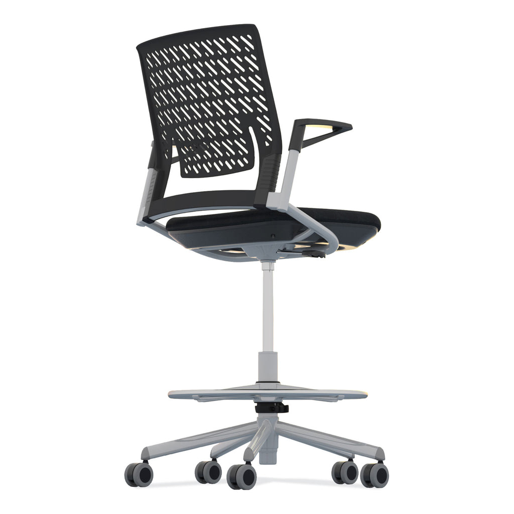 thesis-flex-back-stool-w-arms-supports-up-to-250-lb-215-to-295-black-high-seat-silver-base-ships-in-1-3-business-days_safksx1sbblk - 1