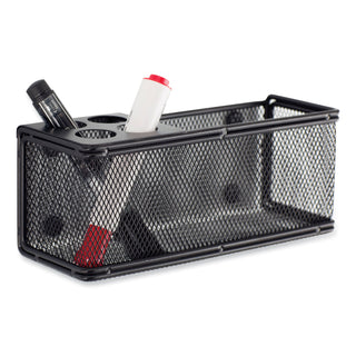 Onyx Mesh Magnetic Marker Basket - 3" Height x 8" Width x 3.3" Depth - Sturdy - Black - Steel, Mesh - 1 Each