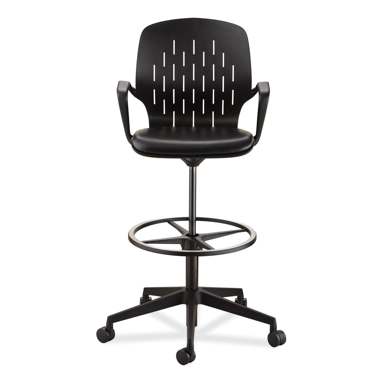 shell-extended-height-chair-supports-up-to-275-lb-22-to-32-high-black-seat-black-back-base-ships-in-1-3-business-days_saf7014bl - 3