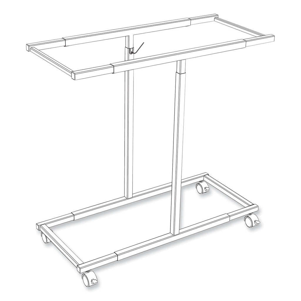 Mobile Vertical File, 12 Hanging Clamps, 39.25w x 16d x 52h, Tan, Ships in 1-3 Business Days