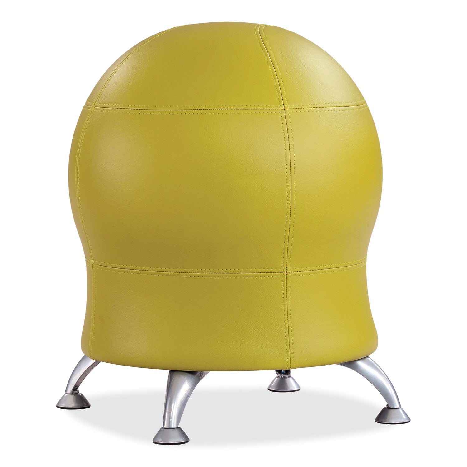 zenergy-ball-chair-backless-supports-up-to-250-lb-green-vinyl-seat-silver-base-ships-in-1-3-business-days_saf4751gv - 1