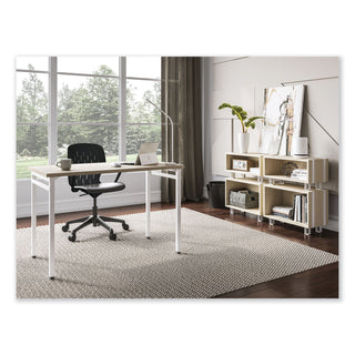 Shell Desk Chair, Supports Up to 275 lb, 17" to 20" Seat Height, Black Seat/Back, Black Base, Ships in 1-3 Business Days