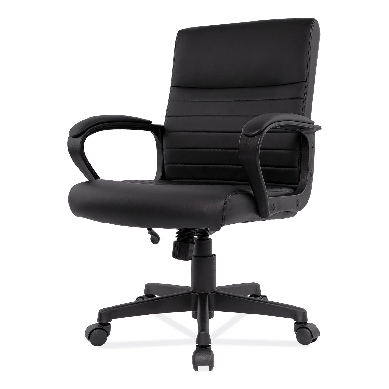 Alera Breich Series Manager Chair, Supports Up to 275 lbs, 16.73" to 20.39" Seat Height, Black Seat/Back, Black Base - 2