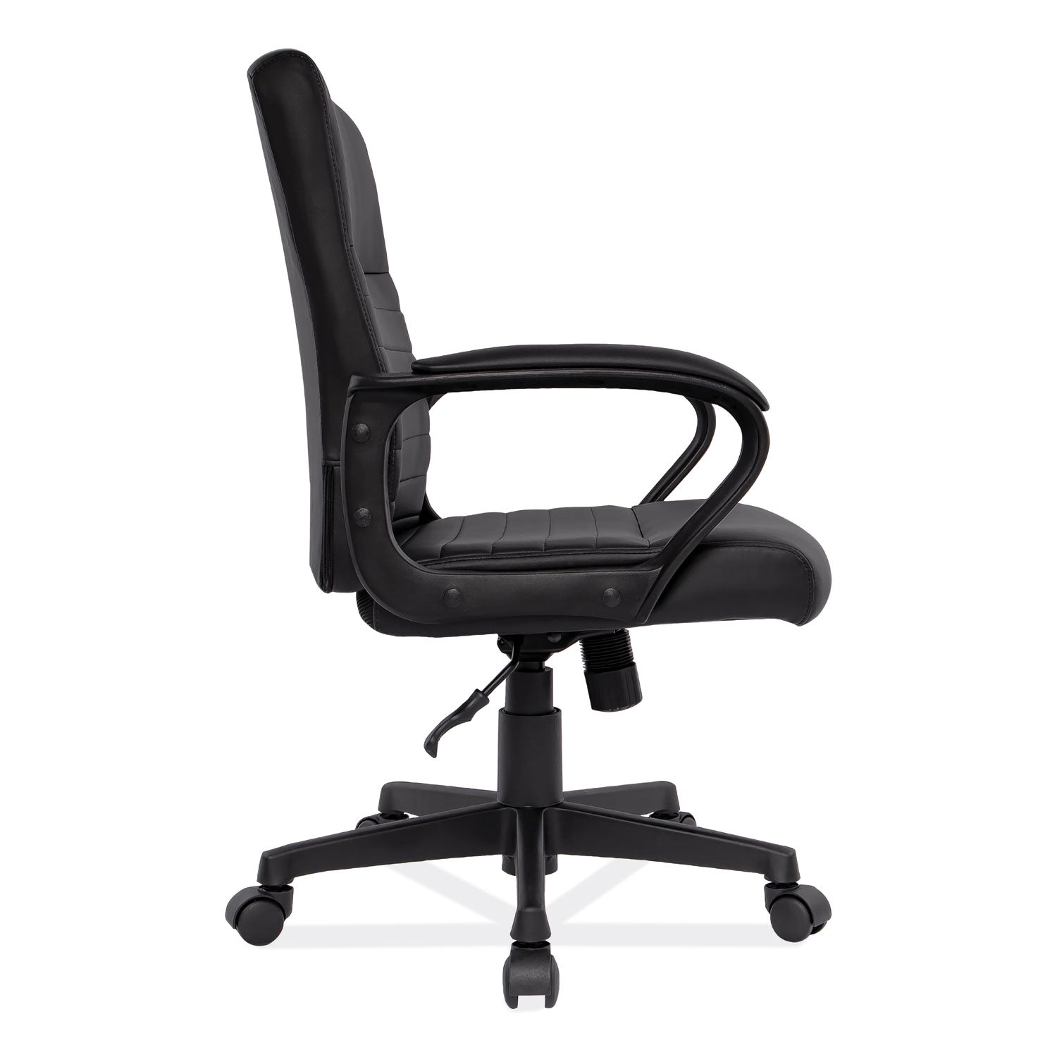 Alera Breich Series Manager Chair, Supports Up to 275 lbs, 16.73" to 20.39" Seat Height, Black Seat/Back, Black Base - 3
