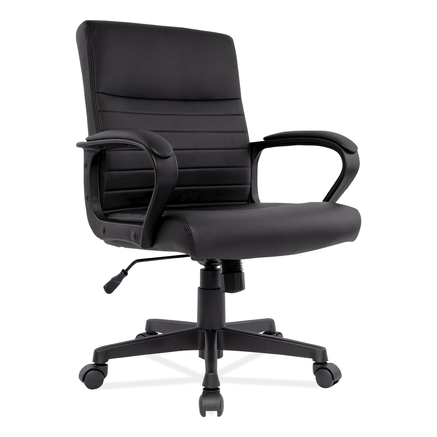 Alera Breich Series Manager Chair, Supports Up to 275 lbs, 16.73" to 20.39" Seat Height, Black Seat/Back, Black Base - 1