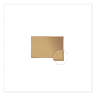 Natural Cork Bulletin Board with Frame, 72.5 x 48.5, Tan Surface, Natural Oak Frame, Ships in 7-10 Business Days