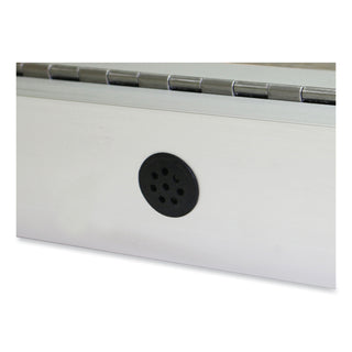 2 Door Enclosed Vinyl Bulletin Board with Satin Aluminum Frame, 60 x 48, Silver Surface, Ships in 7-10 Business Days
