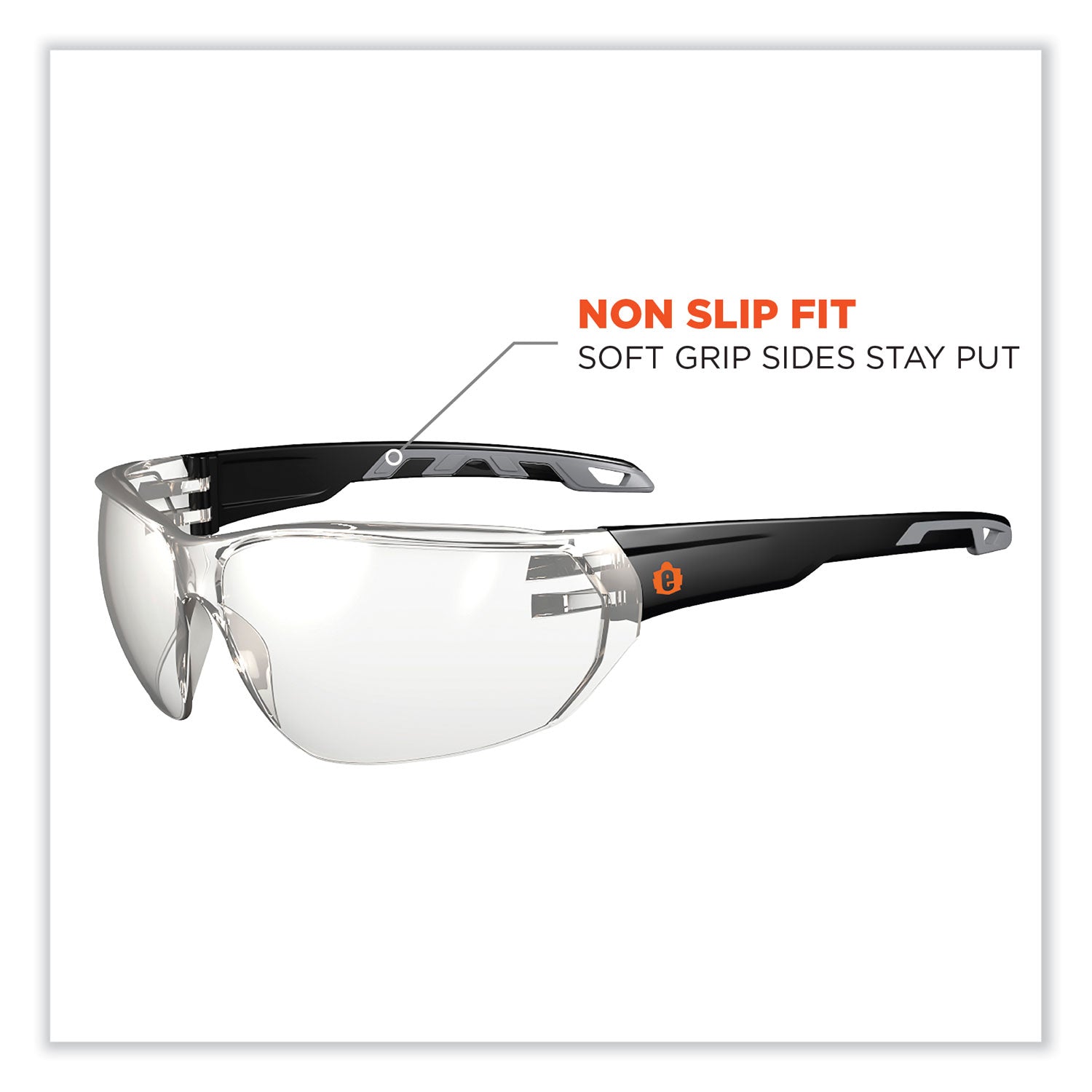 Skullerz Vali Frameless Safety Glasses, Black Nylon Impact Frame, AntiFog Indr/Outdr Polycarb Lens,Ships in 1-3 Business Days