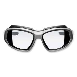 Skullerz Loki Safety Glasses/Goggles, Matte Gray Nylon Impact Frame, Anti-Fog Clear Polycarb Lens, Ships in 1-3 Business Days
