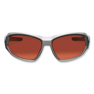 Skullerz Loki Safety Glasses/Goggles, Gray Nylon Impact Frame, Polarized Copper Polycarb Lens, Ships in 1-3 Business Days