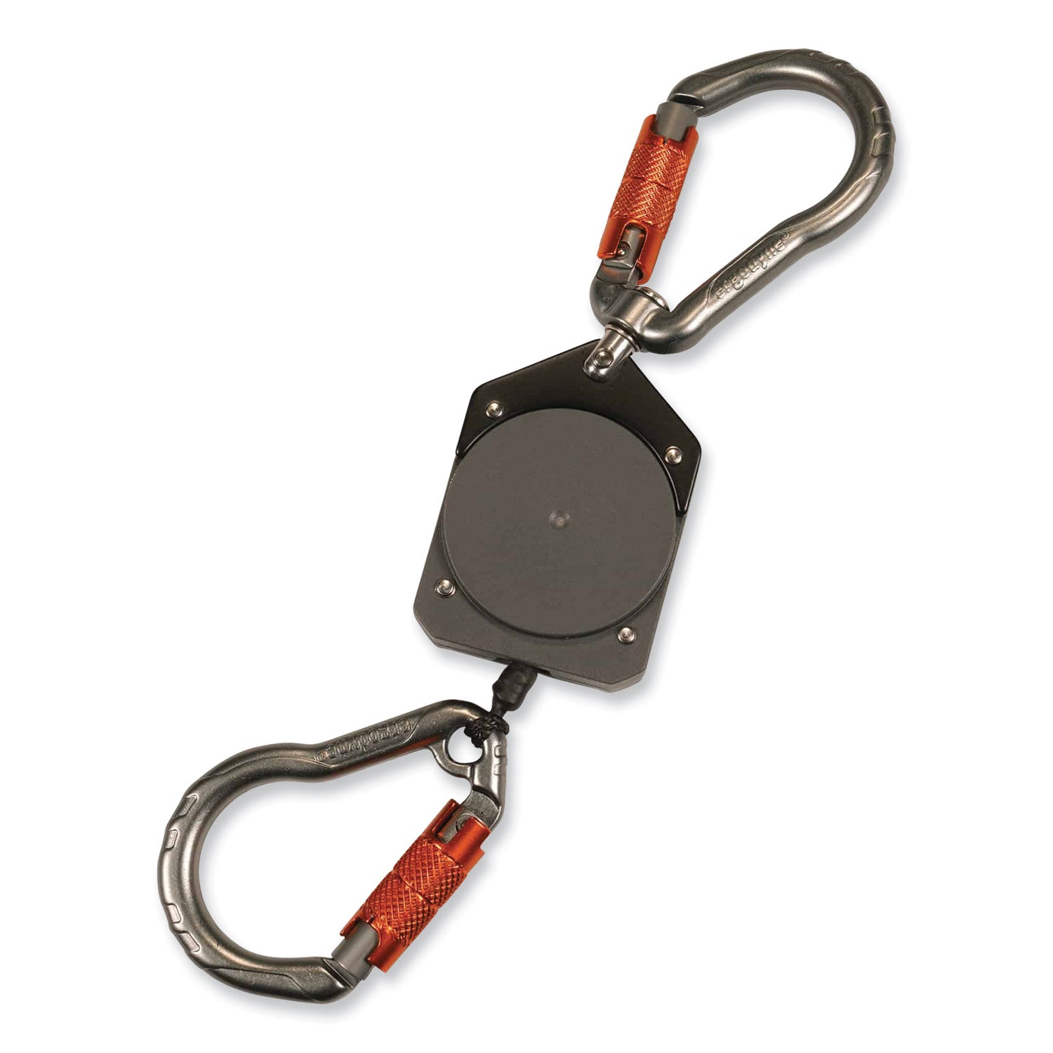 squids-3003-retractable-lanyard-with-two-carabiners-2-lb-max-working-capacity-8-to-48-gray-ships-in-1-3-business-days_ego19303 - 2