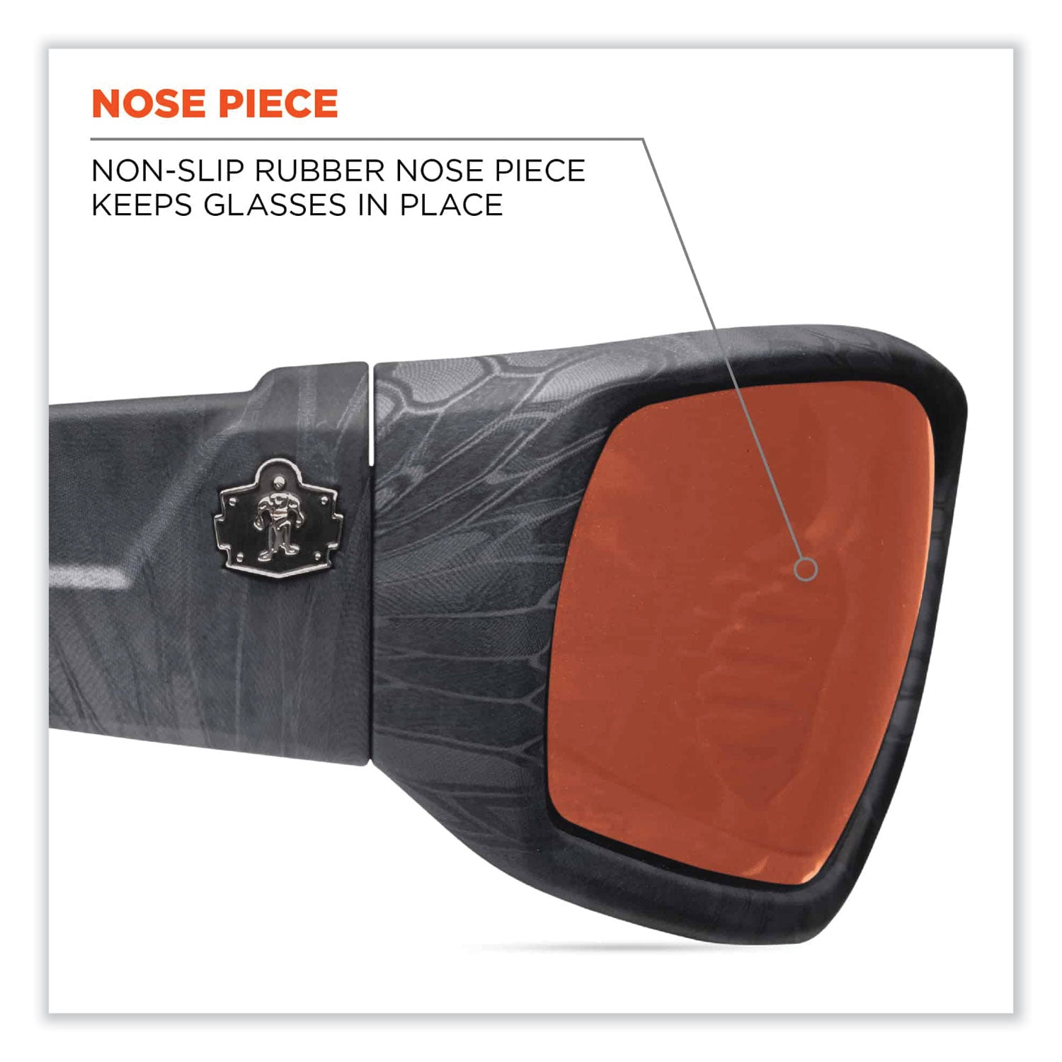 Skullerz Odin Safety Glasses, Black Nylon Impact Frame, Copper Polycarbonate Lens, Ships in 1-3 Business Days