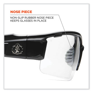 Skullerz Dagr Safety Glasses, Matte Black Nylon Impact Frame, Anti-Fog Clear Polycarbonate Lens, Ships in 1-3 Business Days