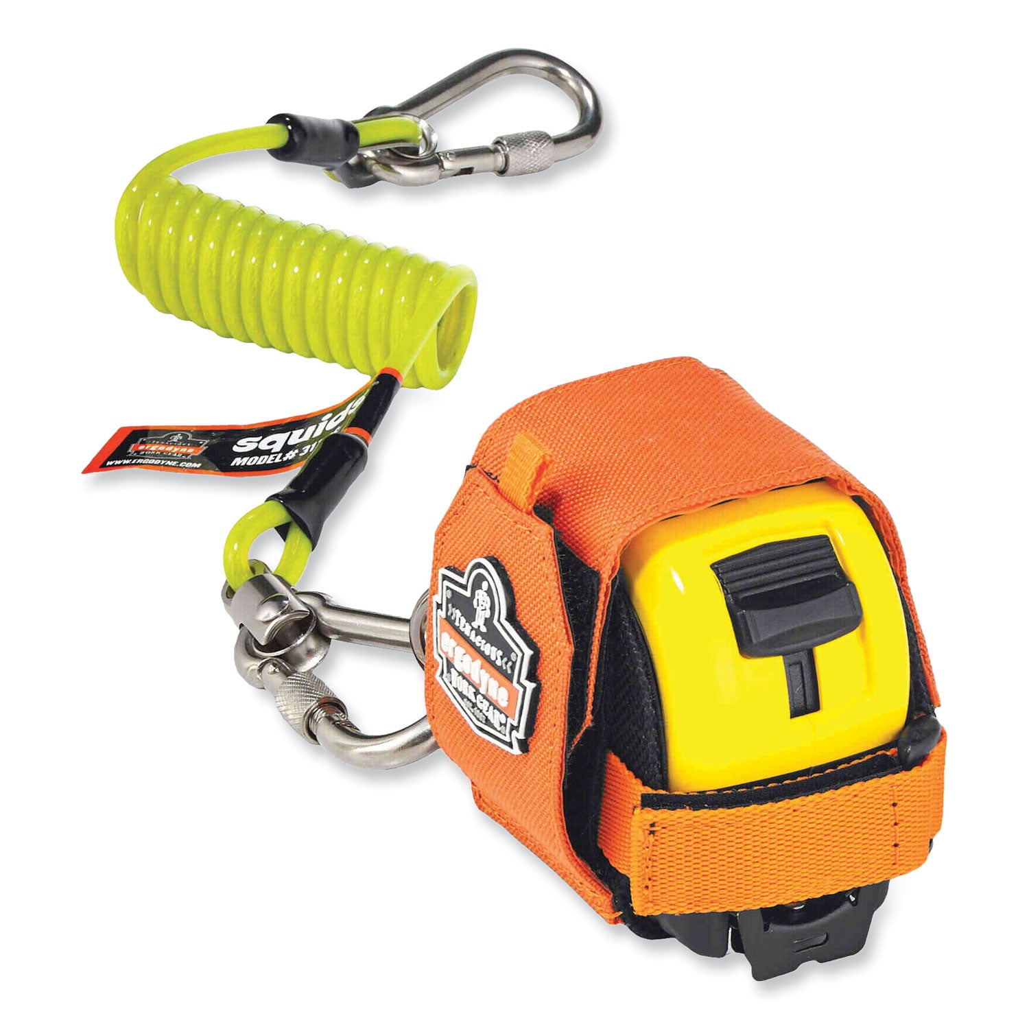 Squids 3770 Belt Clip Tape Measure Holder, Large, 3.62 x 7.25 x 2.5, Polyester, Orange, Ships in 1-3 Business Days