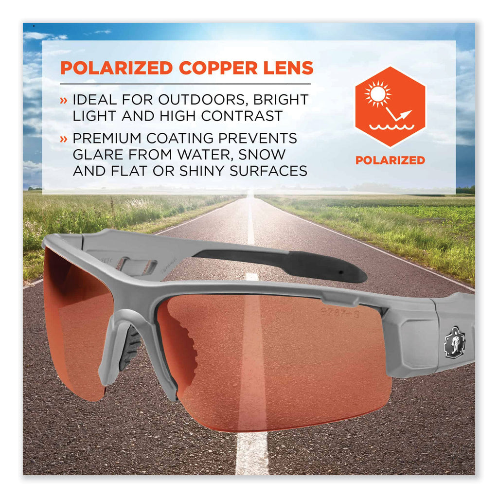 Skullerz Dagr Safety Glasses, Kryptek Highlander Nylon Impact Frame, Polrizd Copper Polycarb Lens, Ships in 1-3 Business Days