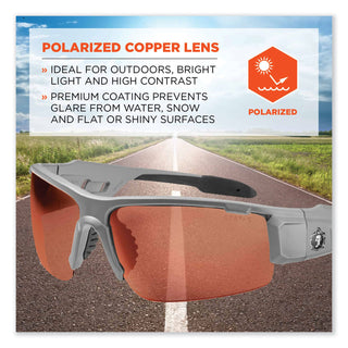 Skullerz Dagr Safety Glasses, Kryptek Highlander Nylon Impact Frame, Polrizd Copper Polycarb Lens, Ships in 1-3 Business Days