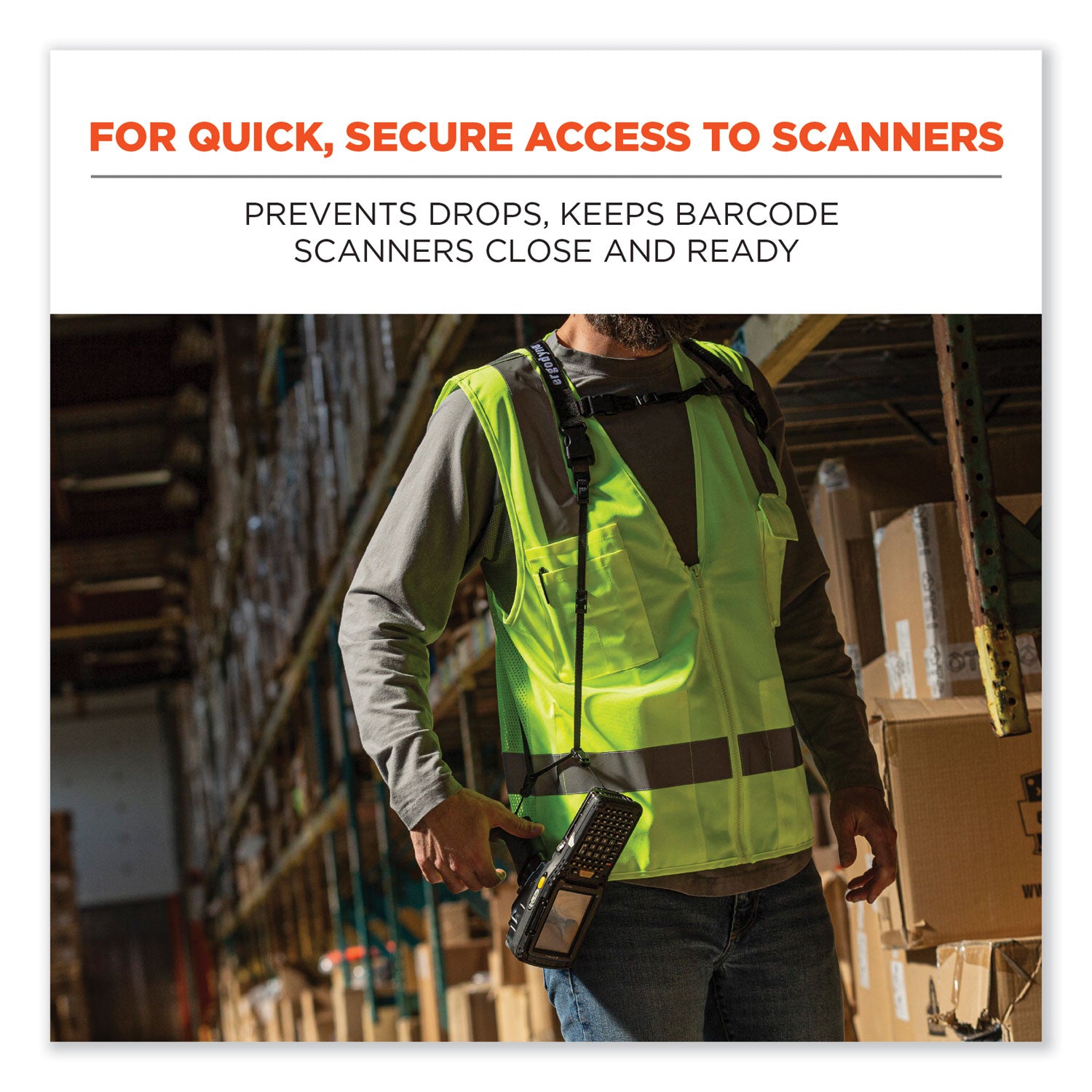 squids-3132-barcode-scanner-lanyard-harness-small-13-arm-strap-32-lanyard-strap-hi-vis-lime-ships-in-1-3-business-days_ego19133 - 3