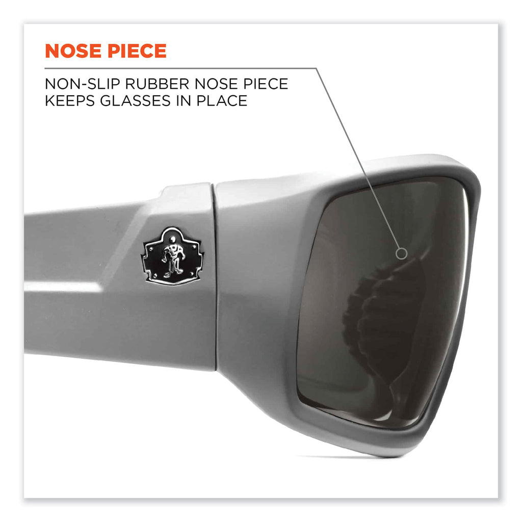 Skullerz Odin Safety Glasses, Matte Gray Nylon Impact Frame, Polarized Smoke Polycarbonate Lens, Ships in 1-3 Business Days