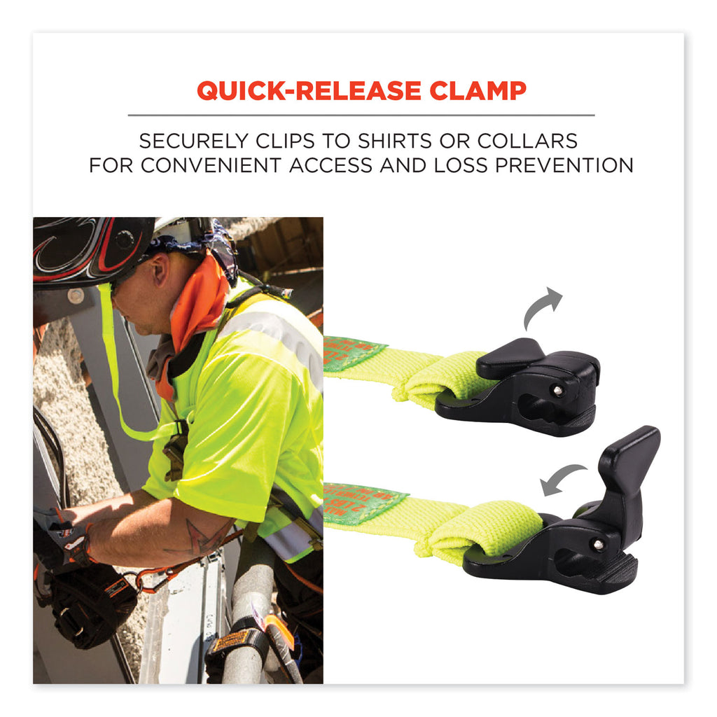 squids-3155-elastic-lanyard-with-clamp-2-lb-max-working-capacity-18-to-48-long-lime-ships-in-1-3-business-days_ego19155 - 2