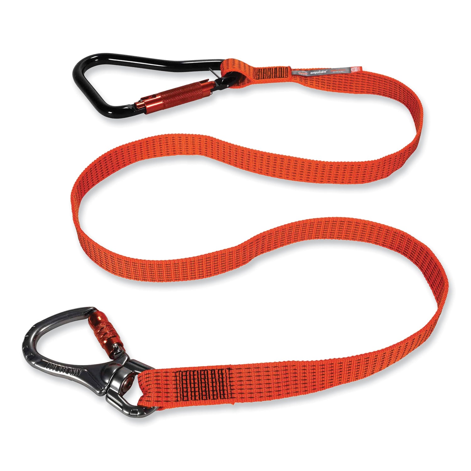 squids-3149-tool-lanyard-with-xl-+-swivel-carabiners-80-lb-max-work-capacity-76-orange-black-ships-in-1-3-business-days_ego19149 - 1