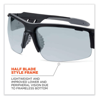 Skullerz Dagr Safety Glasses, Matte Black Nylon Impact Frame, Indoor/Outdoor Polycarbonate Lens, Ships in 1-3 Business Days